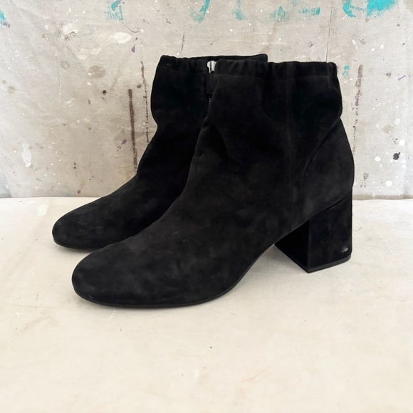 Eileen Fisher Hollis Black Suede Booties - Picture 1 of 6